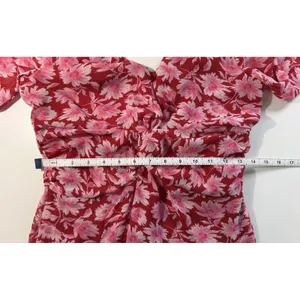 Julia Jordan Pink Floral Twist Front Cutout Back Mini Dress Pink‎ Red Size 2 thumbnail 5