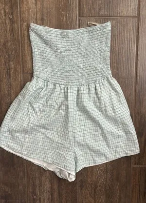 Forever 21 Romper Blue White thumbnail 1