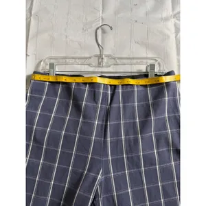 A‎ New Day Plaid Pants Sz 14 Navy Blue Windowpane Stretch Pull On Trousers Work thumbnail 9