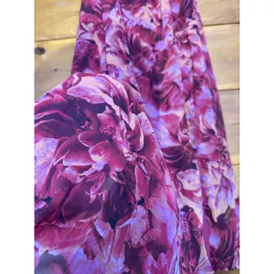 NWT Lulus Beautiful Soul Burgundy Floral Print Twist-Front Maxi Dress Cruise M thumbnail 5