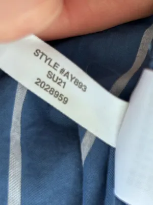 J.Crew Patch Pocket 100% Cotton Poplin Shirt Dress Blue & White Stripe Size 4 thumbnail 5