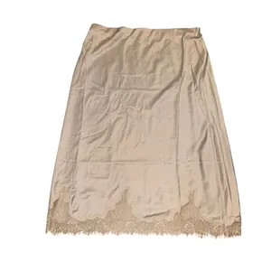 Lace trim midi skirt Tan Size XXL thumbnail 4