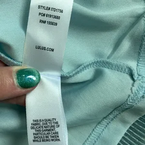 Lulus Light Blue Metallic Pleated Mini Dress V-Neck Open Back‎ 17D1756 Womens S thumbnail 11