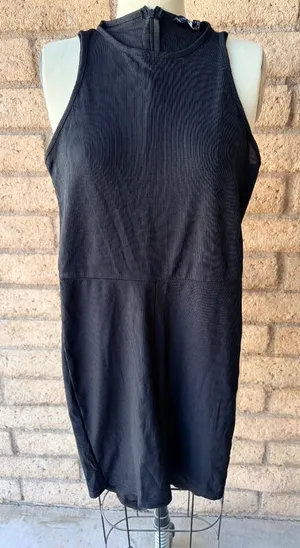 Pretty Little Thing | Black Ribbed Mock Neck Mini Romper | Size 8 thumbnail 1