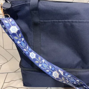 Lo & Sons Catalina Deluxe Tote Navy Blue Canvas Travel Weekend Bag READ thumbnail 14