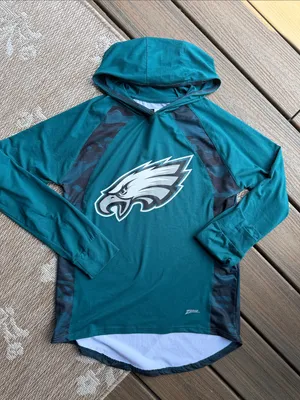NFL Philadelphia Eagles Teal Hooded Pullover with Team Logo thumbnail 1