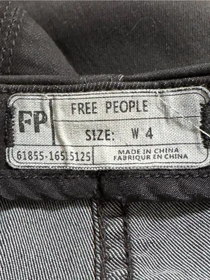 Free People Black Denim Mini Skirt - Women's Classic A-Line thumbnail 3