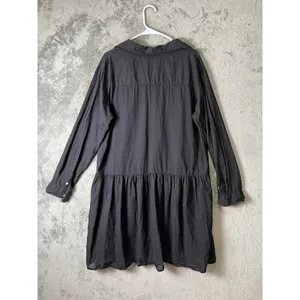 Grayson The Changemaker Black Cotton Shirt Dress (5) XL Minimalist‎ Lagenlook thumbnail 3