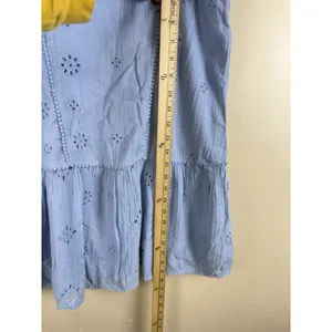 Aerie Blue Eyelet Mini Babydoll Dress Women’s XS Sundress Boho Cottagecore thumbnail 12