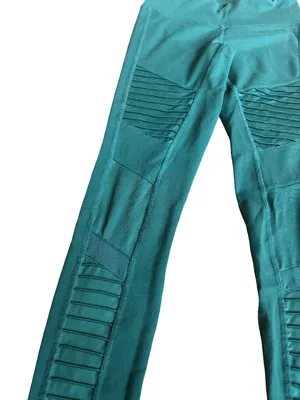 Alo Yoga High-Waisted Moto Leggings Greem Stretch Ankle Length Workout Size XS thumbnail 4