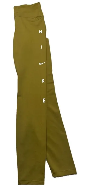 Nike One Dri-FIT Women’s Small Olive Green 7/8 Leggings DJ0778-368 EUC thumbnail 1