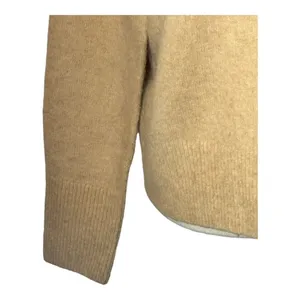 Magaschoni Sweater Women‎ Small Tan Knit Wool Blend Mock Neck Pullover thumbnail 6