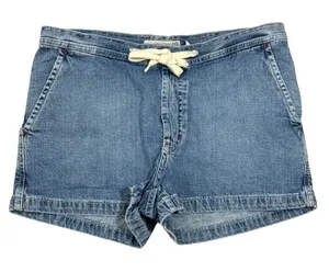 VTG Y2K Abercrombie & Fitch Womens Medium Blue Denim Drawstring Shorts Style M thumbnail 1
