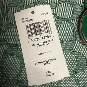 COACH C8306 Lonnie Baguette In Signature Jacquard & Leather Green thumbnail 8