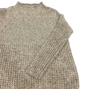 Size Medium American Eagle Gray Roll Neck Knit Sweater thumbnail 3