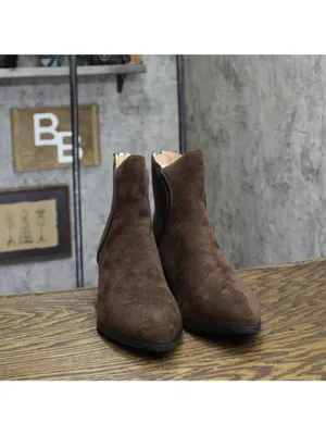 NWT Journee Collection Womens Comfort Foam Consuello Booties Faux Suede Brown 8W thumbnail 7