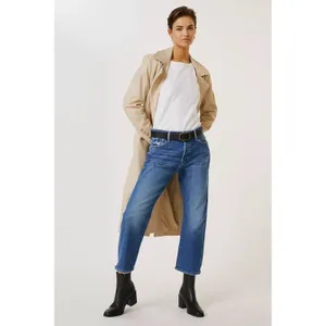 Mother The Ditcher Crop Jeans Blue Broken Record Distressed 1448-259 Size 29 thumbnail 11