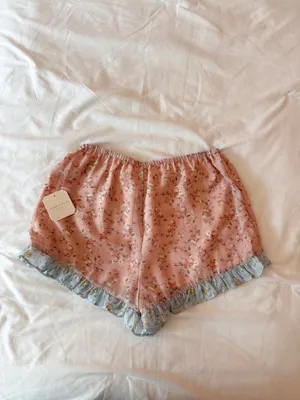 Altar’d State Blue And Pink Floral Ruffle Shorts Size Small thumbnail 2