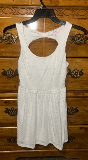 White sleeveless dress thumbnail 1