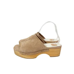 Dolce Vita Dorado Suede Studded Platform Wooden Sandals Size 9.5 thumbnail 3