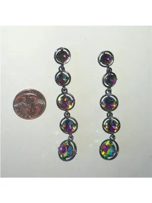 Aurora Crystal Rainbow Drop Earrings thumbnail 3