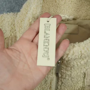 BLANKNYC‎ Women's Large Sherpa Corduroy Mixed Media Jacket Tan Cream Cozy City thumbnail 8