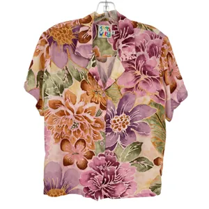 Jams World Tropical Hawaiian Shirt Women M Pink Vintage Y2K Retro Beach Coastal thumbnail 3