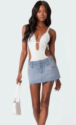 Edikted White Body Suit thumbnail 3