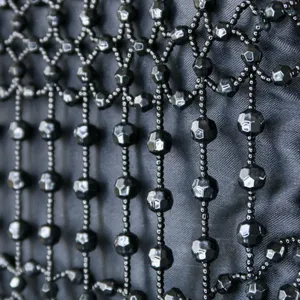Vintage Y2K Black Beaded Mini Bag thumbnail 6