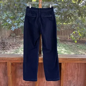 J. Crew Factory Women's Denim Trouser Pant Dark Wash Size 27 thumbnail 2