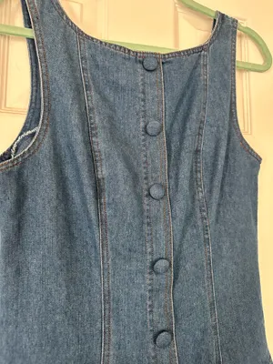 Boutique NWT Denim Drop Waist Dress thumbnail 4