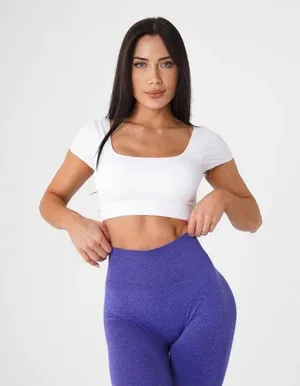 NVGTN Small White Serene Sports Bra thumbnail 1
