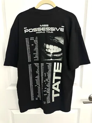 Tate Mcrae Offical 2025 Tour Tee Size Small Black thumbnail 2