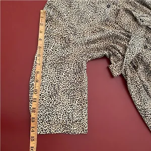 Melloday Midi Dress Small Animal Print Belted Shirt Dress Career Office Work thumbnail 4