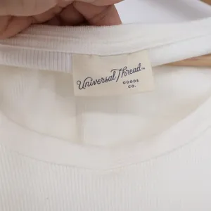 Universal Thread Top Womens XS Ribbed Cream Scoop Neck Long Sleeve Good thumbnail 2