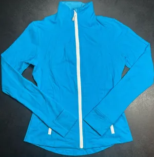 Lululemon Size 8 Blue Vented Cuff Cover Thumb Holes Define Jacket thumbnail 1