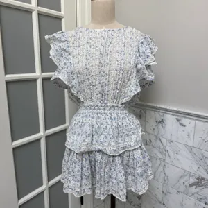 LoveShackFancy Natasha Dress in Calm Waters XS‎ thumbnail 3