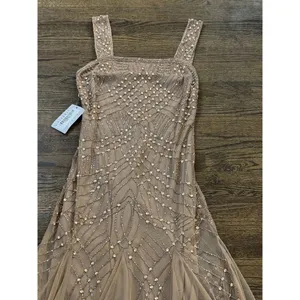 Pissarro Nights‎ Beaded Gown with Long Sleeve No Jacket Size 2 Cocktail Formal thumbnail 5