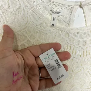 Maurice’s lace‎ blouse 3/4 sleeves size XL new with tags! thumbnail 3