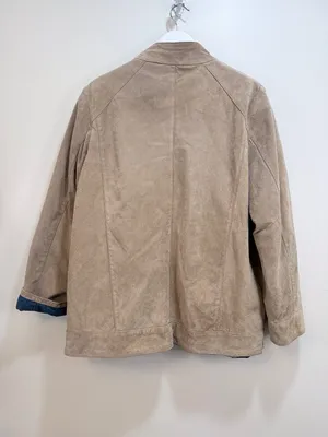 Ranch Wear Gran Chic Western Reversible Chore Barn Jacket Suede Denim XL thumbnail 7