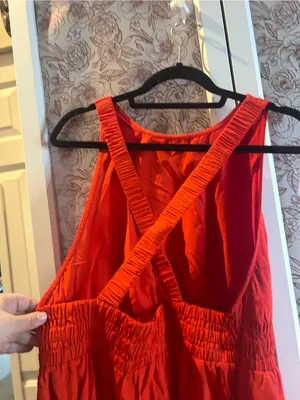 A New Day orange/red Smocked-Waist Maxi Dress thumbnail 4
