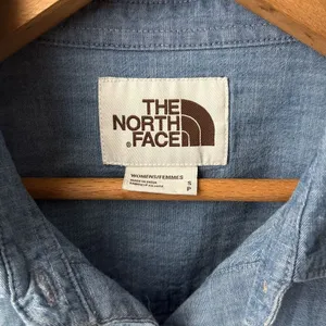 The North Face Black Chambray Long Sleeve Button Shirt Dress Indigo Denim thumbnail 2