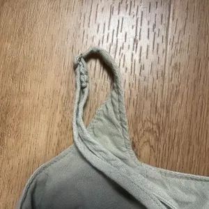 Abercrombie & Fitch Women's‎ Linen Blend Cropped Tank Size M Sage Green thumbnail 5
