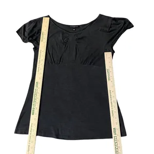 Banana Republic Silk Blouse Womens L Used Dark Gray thumbnail 8