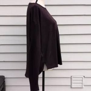 LOFT Mixed Media Sweater | Loft Maroon Mixed Media Sweater thumbnail 3
