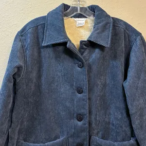Boston Traders Women's Sherpa Lined Blue Corduroy Jacket Trucker Style Size XS thumbnail 4