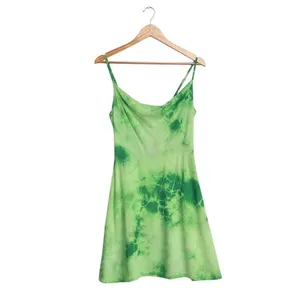 Lulus NWT Green Tie-Dye Cowl Neck Mini Dress Large thumbnail 4