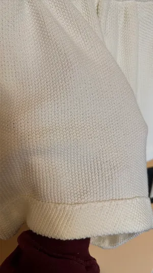 Grey Bandit Knit Shorts White Waffle thumbnail 3