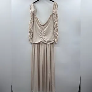 Rosetta Getty Ruched Ivory Strapless Dress thumbnail 5