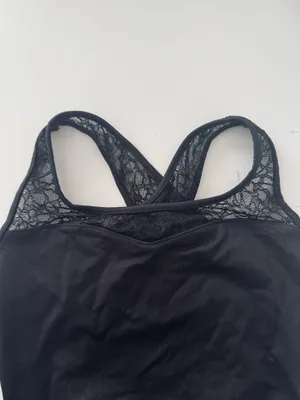 Mirella Black Lace Adult Leotard Bodysuit Small thumbnail 2